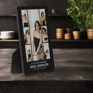 Modern Memorial Tribute Photo Collage Plaque