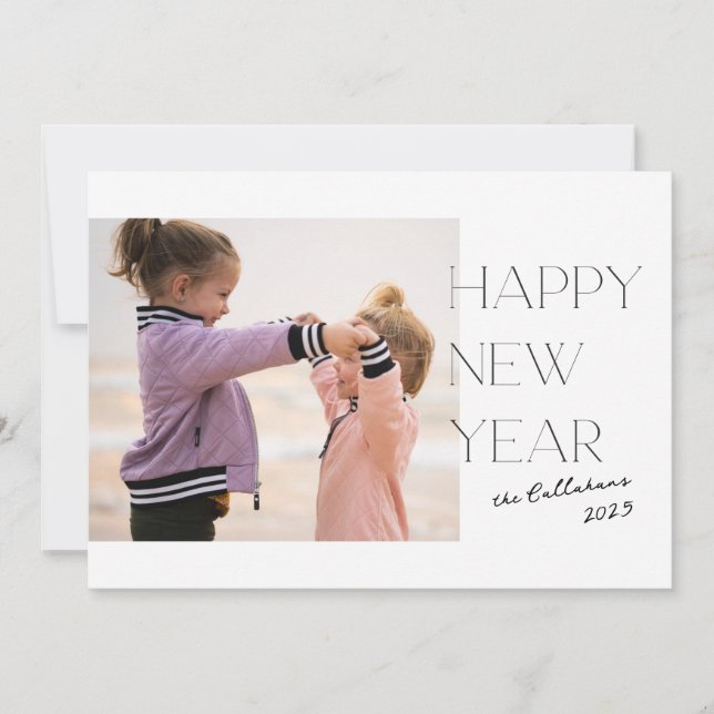 Modern Memories New Year Photo Card (Front)