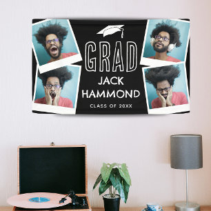 Modern Memory Photo Collage Graduate Banner