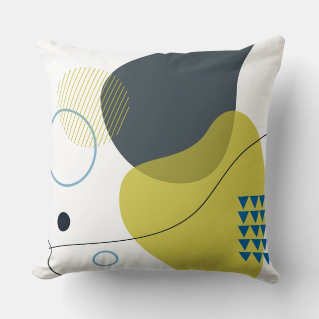 Modern, Memphis, cool, unique, trendy illustration Cushion (Front)