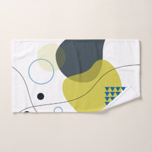 Modern, Memphis, cool, unique, trendy illustration Hand Towel