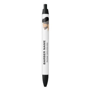Modern Men's Haircut Custom Hairdresser Barber Black Ink Pen