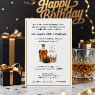 Modern Men's Milestone 60th Birthday Invitation 