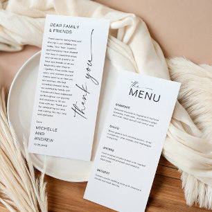 Modern Menu Card and Thank you Message