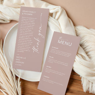 Modern Menu Card and Thank you Message