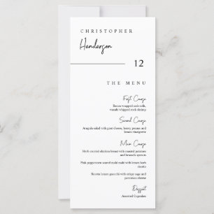 Modern Menu Table Escort Placecard Thank You Card