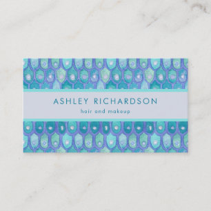 Modern Mermaid Elegant Teal Business Card