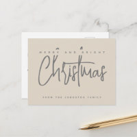 Modern Merry and Bright Christmas simple script