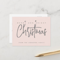 Modern Merry and Bright Christmas simple script