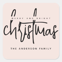Modern Merry and Bright Christmas simple script