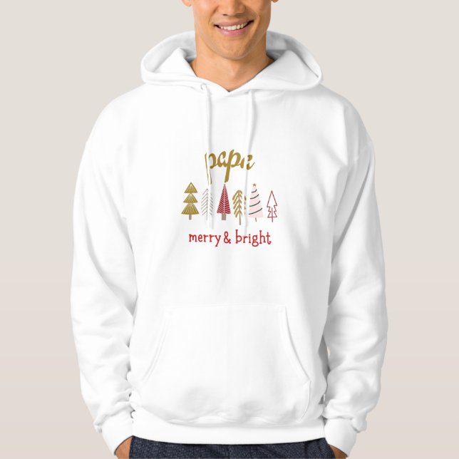 Modern Merry and Bright Family Matching Hoodie (Front)