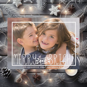 Modern Merry and Bright Holiday Invitations