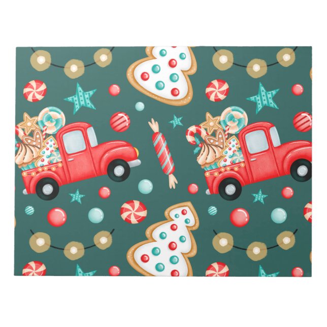 Modern Merry Christmas Aesthetic -Winter Festive  Notepad (Front)