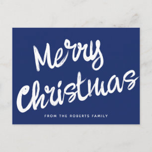 Modern Merry Christmas bold script   Postcard