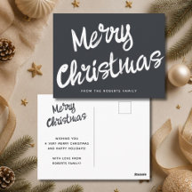 Modern Merry Christmas bold script