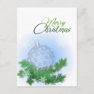 Modern Merry Christmas Corporate Greeting Holiday Postcard