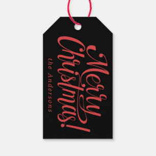Modern Merry Christmas Costum Stickers Gift Tags