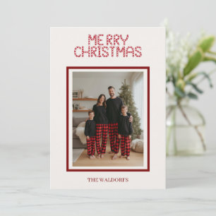 Modern Merry Christmas Family Photo Card