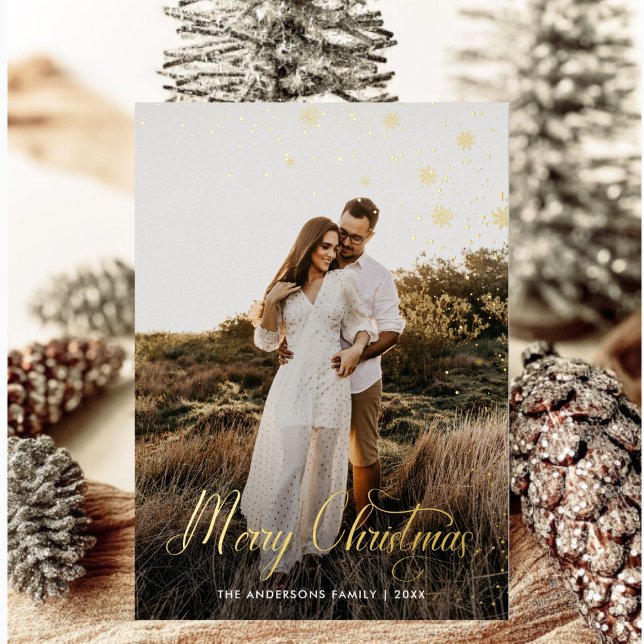 Modern Merry Christmas Family Photo plaid Tartan (Creator Uploaded)