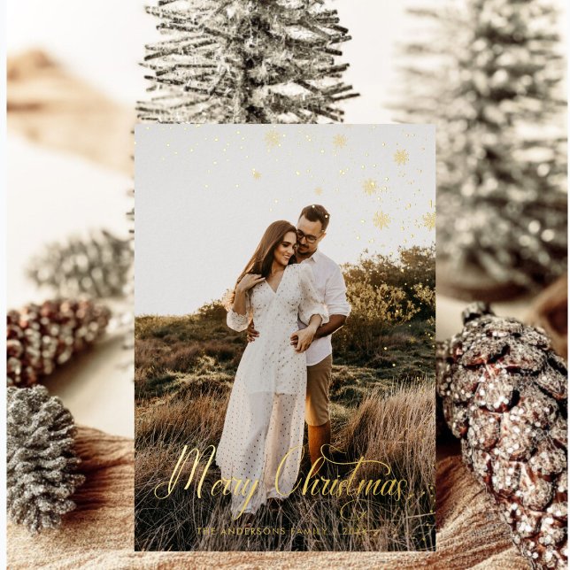 Modern Merry Christmas Family Photo plaid Tartan (Creator Uploaded)