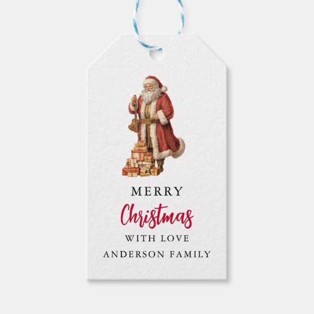 Modern Merry Christmas Gift Tags (Front)