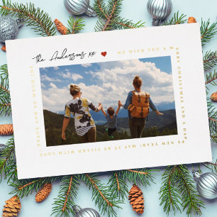 MODERN MERRY CHRISTMAS GREETING HEART LOVE PHOTO