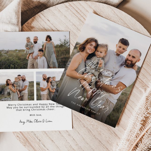 Modern Merry Christmas & Happy New Year Holiday Card (Creator Uploaded)