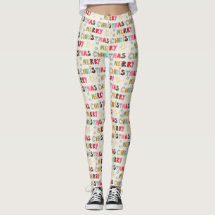 Modern Merry Christmas Leggings