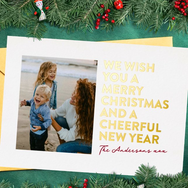 MODERN MERRY CHRISTMAS & NEW YEAR RED WHITE Gold (Creator Uploaded)