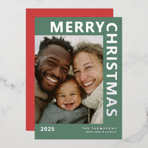 Modern Merry Christmas Photo Card