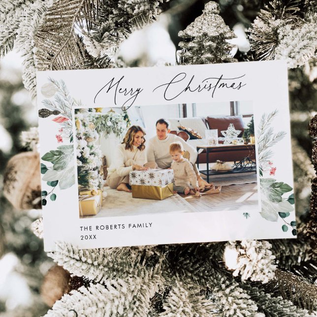 Modern Merry Christmas Photo Card | Holiday Card (Creator Uploaded)