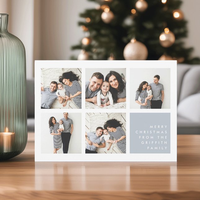 Modern Merry | Christmas Photo Collage Card (Creator Uploaded)