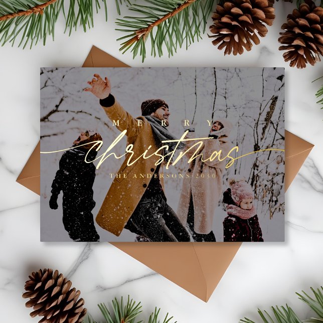 Modern Merry Christmas Photo | Dark Overlay  (Creator Uploaded)