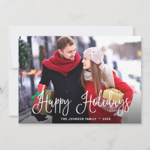 Modern Merry Christmas PHOTO Greeting Holiday Card
