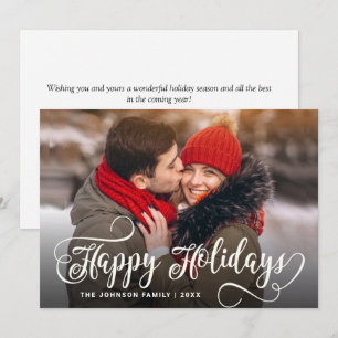 Modern Merry Christmas PHOTO Greeting Holiday Card