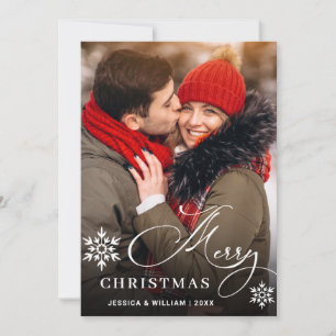 Modern Merry Christmas PHOTO Greeting Holiday Card