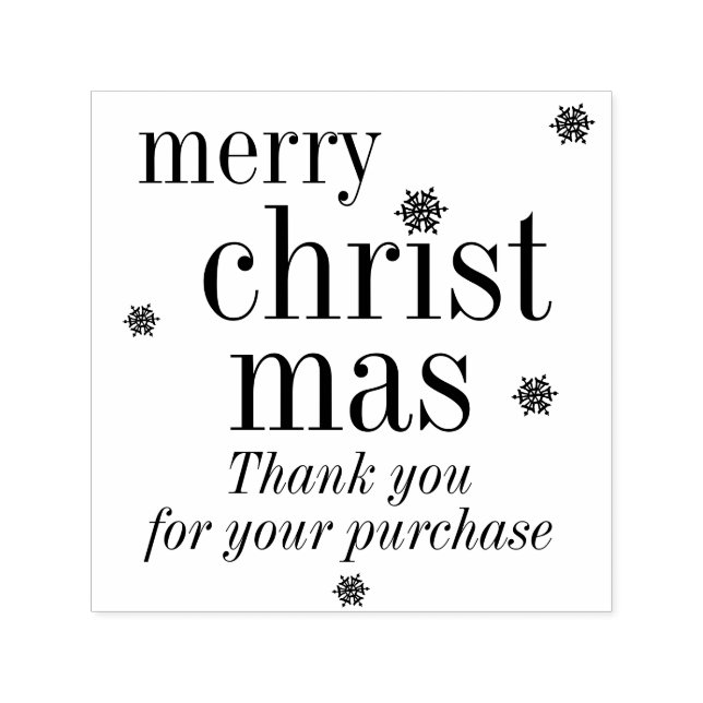 Modern Merry Christmas purchase note Self-inking Stamp (Design)