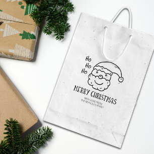 Modern Merry Christmas Rubber Stamp