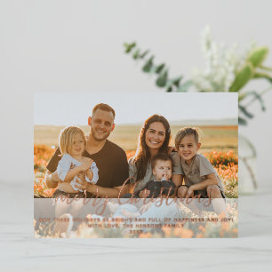 Modern Merry Christmas Script Family Full Photo
