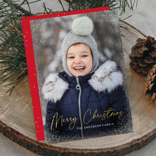 Modern Merry Christmas Script Photo