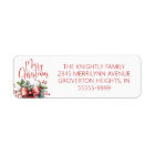 Modern Merry Christmas Script Red Bow