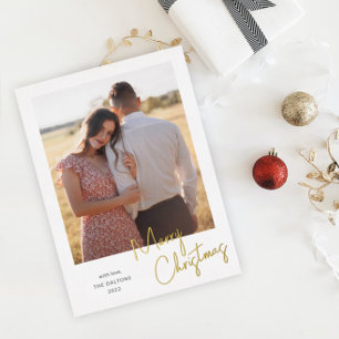 Modern Merry Christmas Script Simple Photo