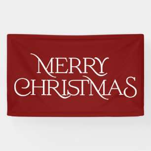 Modern Merry Christmas serif typography Banner