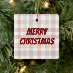 Modern Merry Christmas Text Christmas Ornament