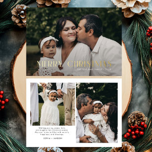 Modern Merry Christmas Trendy photo family
