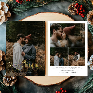 Modern Merry Christmas Trendy photo family