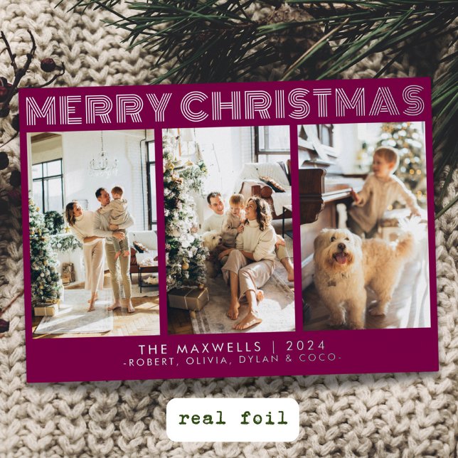 Modern Merry Christmas Wine Photo (Creator Uploaded)