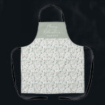 modern merry christmas winter family gift apron<br><div class="desc">modern wreath script merry christmas family gift</div>