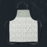 modern merry christmas winter family gift apron<br><div class="desc">modern wreath script merry christmas family gift</div>