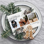 Modern Merry Christmas Winter Pinecone Botanical Holiday Card<br><div class="desc">Introducing our Modern Merry Christmas Winter Pinecone Calligraphy Botanical Photo Holiday Card! This beautiful card features three of your favourite photos, perfectly arranged with a trendy, loose arrangement of botanical elements like pine cones and berries. The hand lettered calligraphy adds a touch of charm and elegance, making this the perfect...</div>